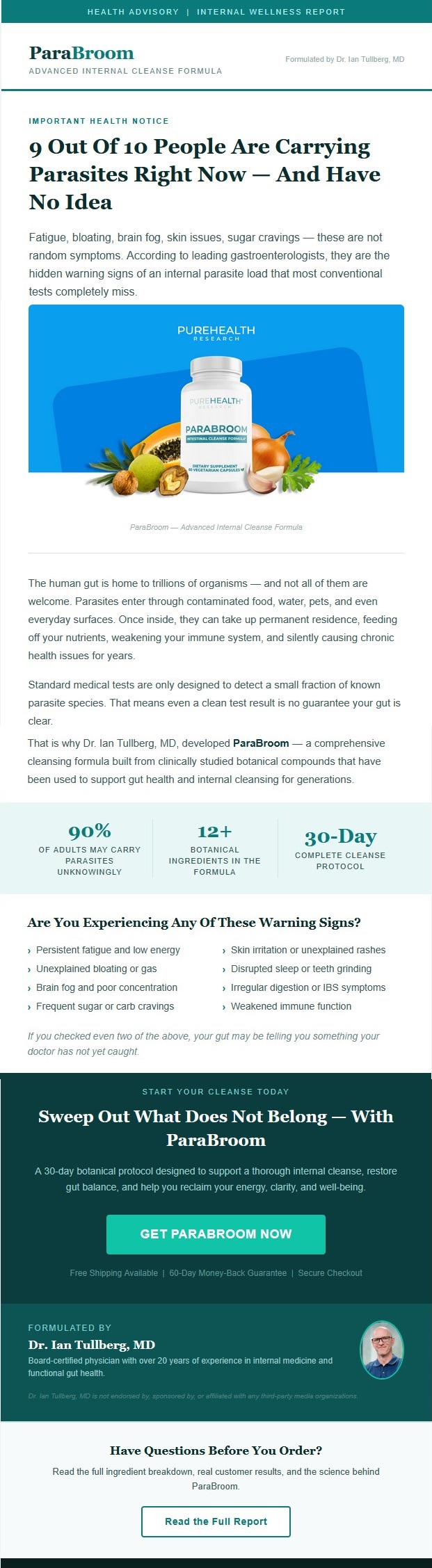 ParaBroom Health Report